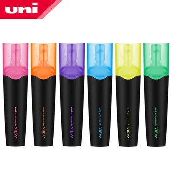  1pcs Japonska uni usp-200 vidika fluorescentna pero Kreativne Barve poševno glavo ce pero 6 barv, lahko izberete
