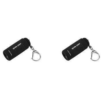  2X Mini Baklo Keychain LED za Polnjenje USB Mini Svetilka Prenosnih Pocket Baklo Keyring DIY Orodje Za Dom