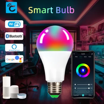  Cozylife APP LED Smart Wifi Žarnice E27 Smart Lučka RGBCW 85-265V Večbarvni Zatemniti LED Žarnica Alexa googlova Domača stran