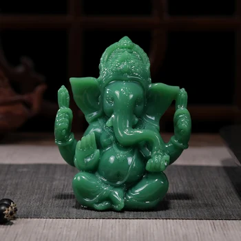  Gospod Ganesh Kipi - Ganesha Idol Figur - Slon Bog, Buda Kiparstvo za Dom, Avto Dekor
